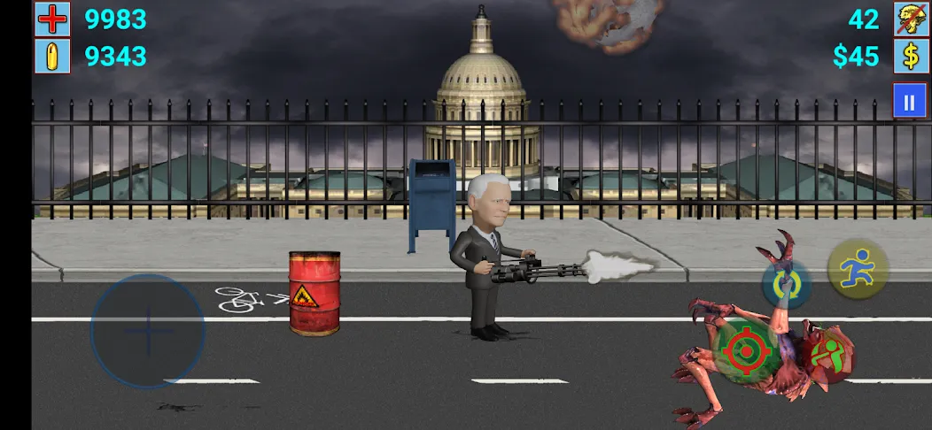 Aliens vs President MOD APK: Безлимитные деньги и всё разблокировано — скриншот 4