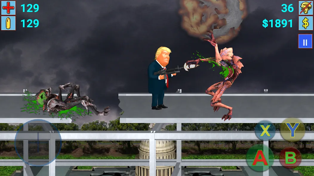 Aliens vs President MOD APK: Безлимитные деньги и всё разблокировано — скриншот 5