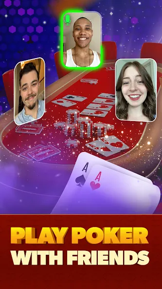 Скачать Poker Face: Texas Holdem Poker на Андроид с модом — Безлимитные фишки и все функции открыты — скриншот 1