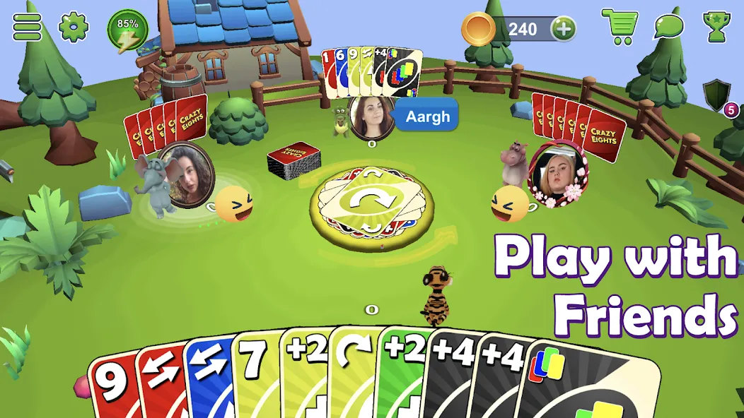 Crazy Eights 3D (Мод: Открыты все колоды и темы) — скачать на Андроид — скриншот 2 Crazy Eights 3D (Мод: Открыты все колоды и темы) — скачать на Андроид — скриншот 2