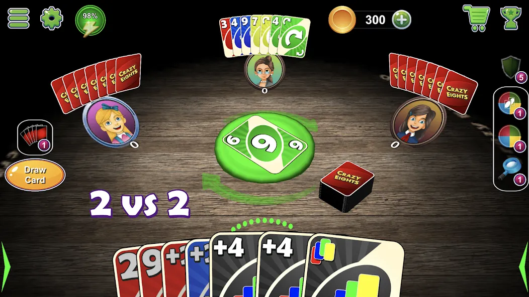 Crazy Eights 3D (Мод: Открыты все колоды и темы) — скачать на Андроид — скриншот 4 Crazy Eights 3D (Мод: Открыты все колоды и темы) — скачать на Андроид — скриншот 4