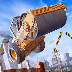 Скачать Construction Ramp Jumping на Андроид с модом — Безлимитные деньги и все уровни открыты