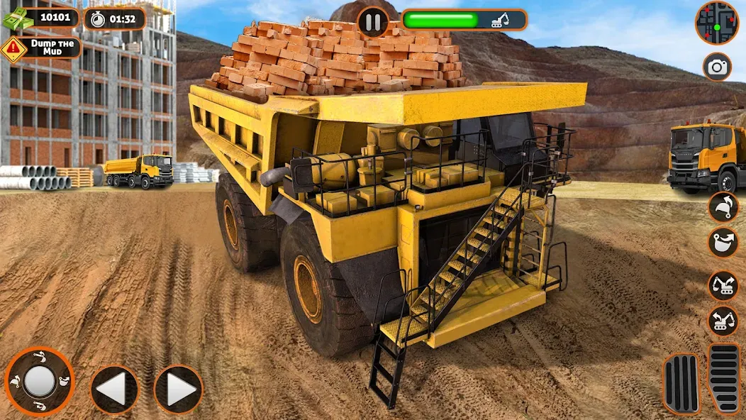 Скачать Construction Dump Truck Game Mod APK — Безлимитные деньги и топливо — скриншот 2