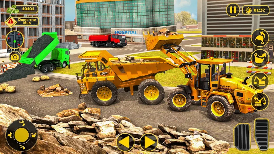 Скачать Construction Dump Truck Game Mod APK — Безлимитные деньги и топливо — скриншот 4