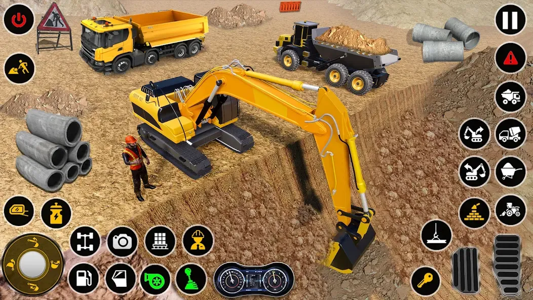 Скачать Construction Dump Truck Game Mod APK — Безлимитные деньги и топливо — скриншот 5