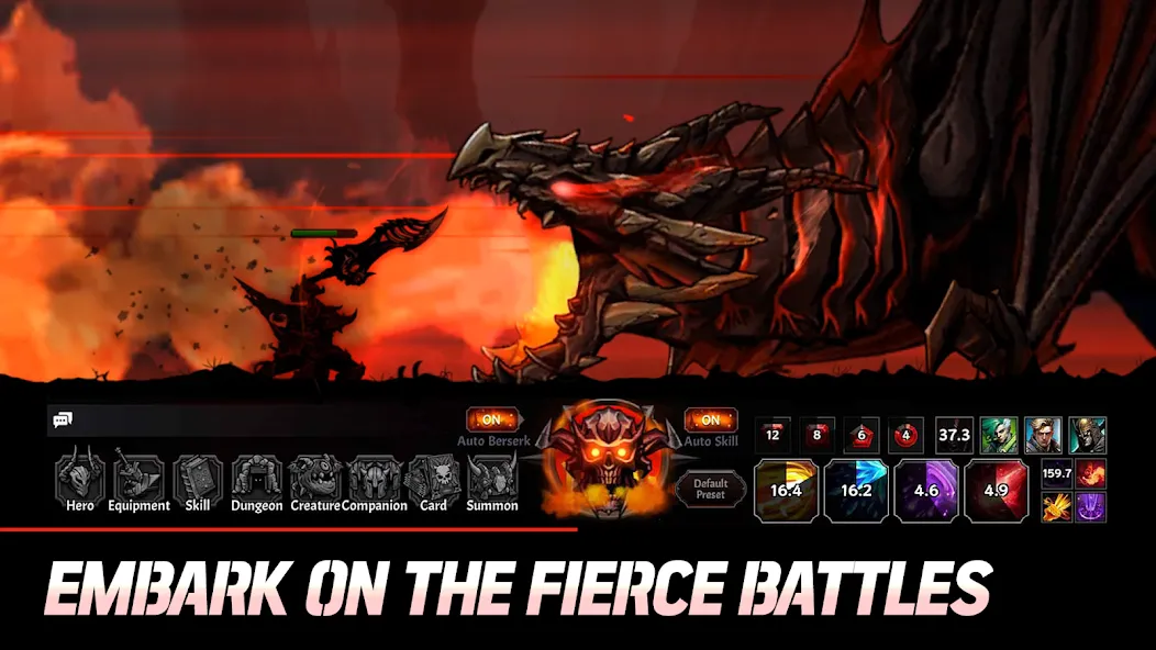 Idle Berserker: legend of rpg бесплатно на Андроид — мод: Безлимитные ресурсы и мощные герои — скриншот 1 Idle Berserker: legend of rpg бесплатно на Андроид — мод: Безлимитные ресурсы и мощные герои — скриншот 1