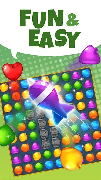 Скачать Aqua Blast: Match 3 Puzzle мод — Безлимитные жизни и подсказки — скриншот 2