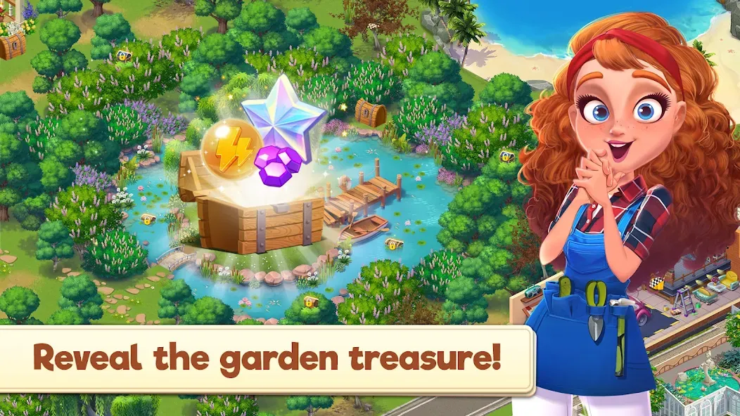 Скачать Merge Manor x The Smurf Collab Mod APK — Безлимитные монеты и алмазы — скриншот 4