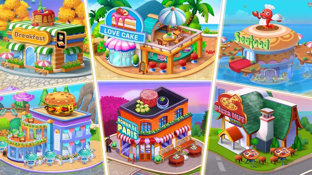 Food Voyage: Fun Cooking Games (Мод: Безлимитные монеты и все уровни открыты) — скачать на Андроид — скриншот 1