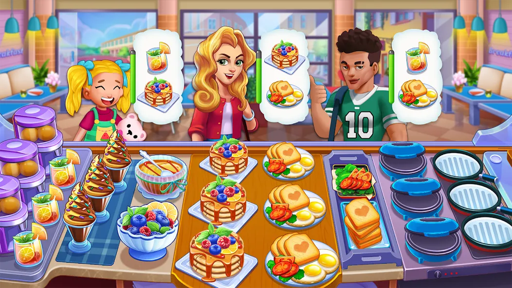 Food Voyage: Fun Cooking Games (Мод: Безлимитные монеты и все уровни открыты) — скачать на Андроид — скриншот 3