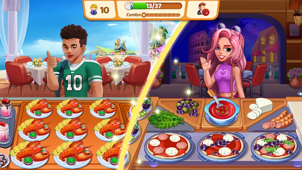 Food Voyage: Fun Cooking Games (Мод: Безлимитные монеты и все уровни открыты) — скачать на Андроид — скриншот 5