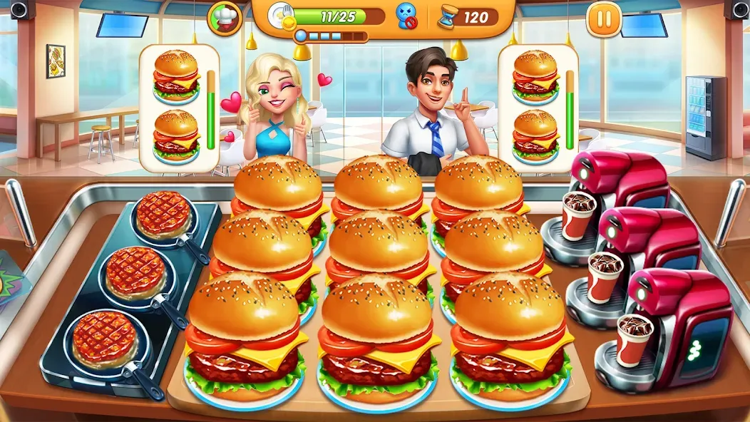 Скачать Cooking City - Cooking Games на Андроид с модом — Безлимитные монеты и алмазы — скриншот 3 Скачать Cooking City - Cooking Games на Андроид с модом — Безлимитные монеты и алмазы — скриншот 3