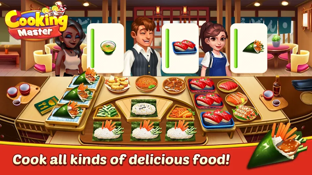 Cooking Master:Restaurant Game — Безлимитные деньги и все рецепты, скачать мод APK — скриншот 3