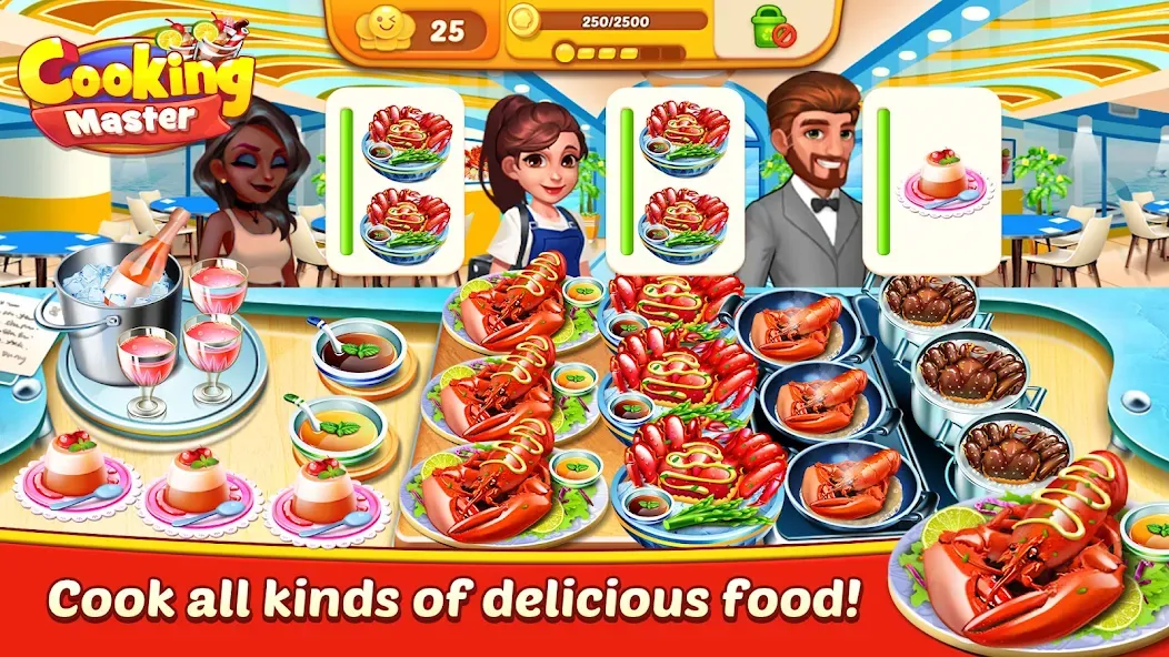 Cooking Master:Restaurant Game — Безлимитные деньги и все рецепты, скачать мод APK — скриншот 4