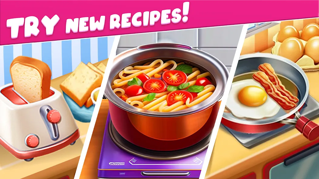 Cooking Taste Restaurant Games — взломанная версия, Безлимитные монеты и все блюда — скриншот 2