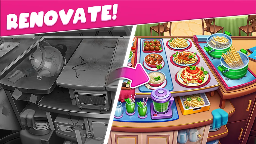 Cooking Taste Restaurant Games — взломанная версия, Безлимитные монеты и все блюда — скриншот 4