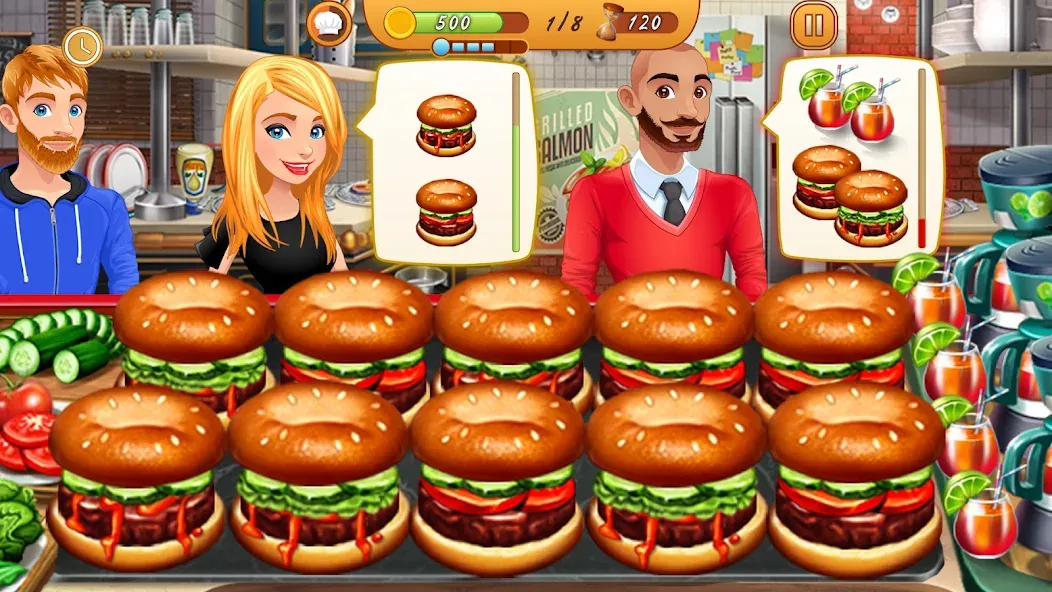 Cooking Team: Restaurant Games взлом на Андроид — Безлимитные монеты и энергия — скриншот 4 Cooking Team: Restaurant Games взлом на Андроид — Безлимитные монеты и энергия — скриншот 4