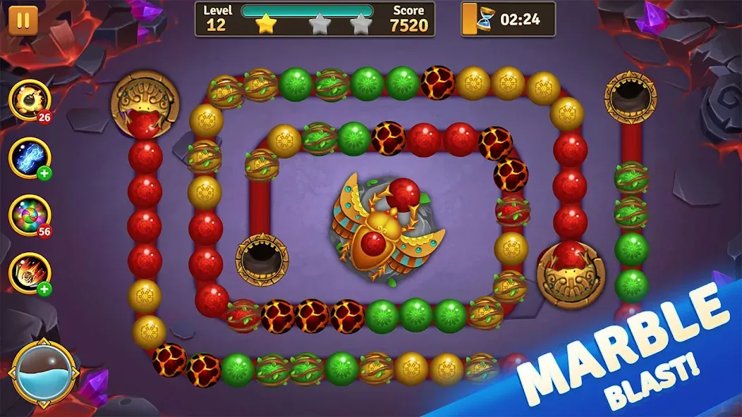 Jungle Marble Blast MOD APK скачать на Андроид — Безлимитные монеты и открыты все уровни — скриншот 5