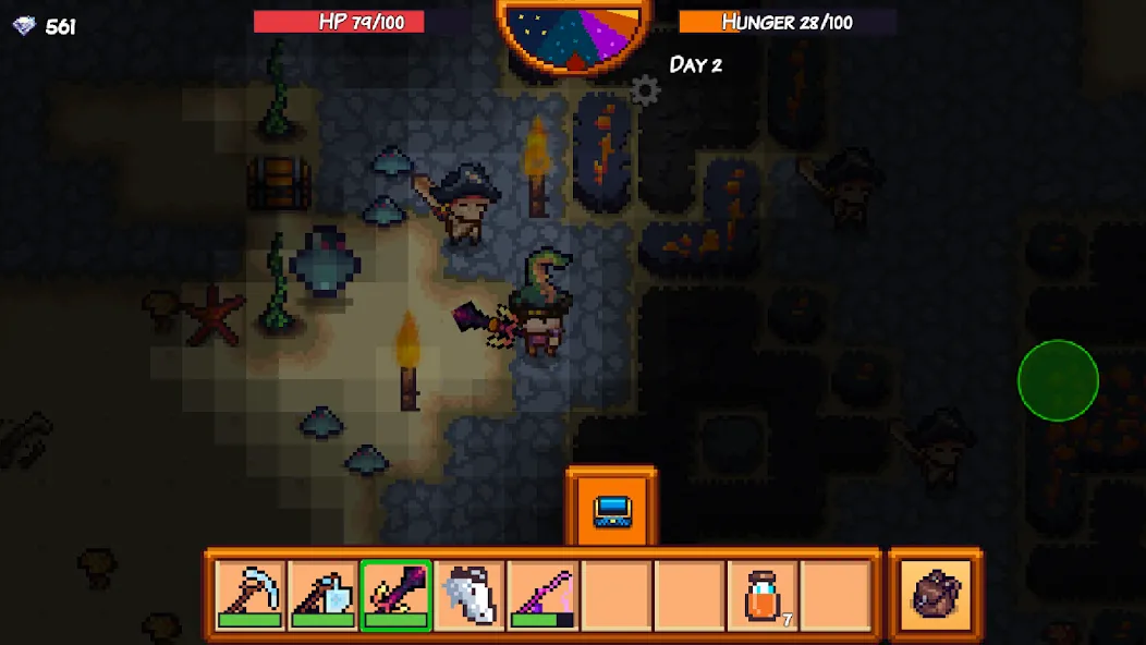Скачать Pixel Survival Game 3 на Андроид с модом — Безлимитные ресурсы и здоровье — скриншот 1
