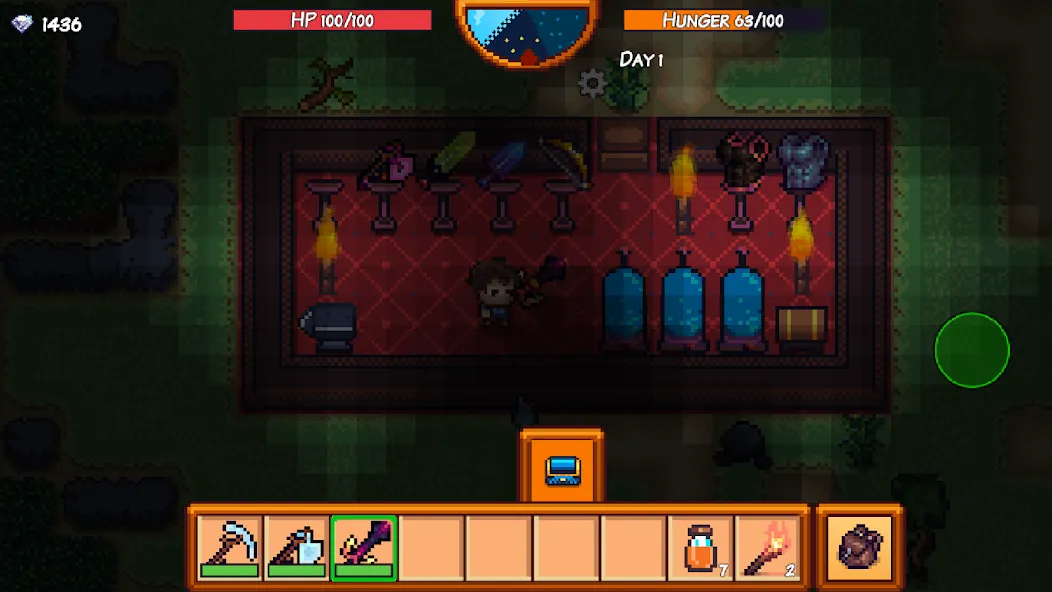 Скачать Pixel Survival Game 3 на Андроид с модом — Безлимитные ресурсы и здоровье — скриншот 2