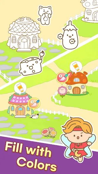 Color Town: My Lovely World взлом APK — Безлимитные монеты и открыты предметы — скриншот 5 Color Town: My Lovely World взлом APK — Безлимитные монеты и открыты предметы — скриншот 5