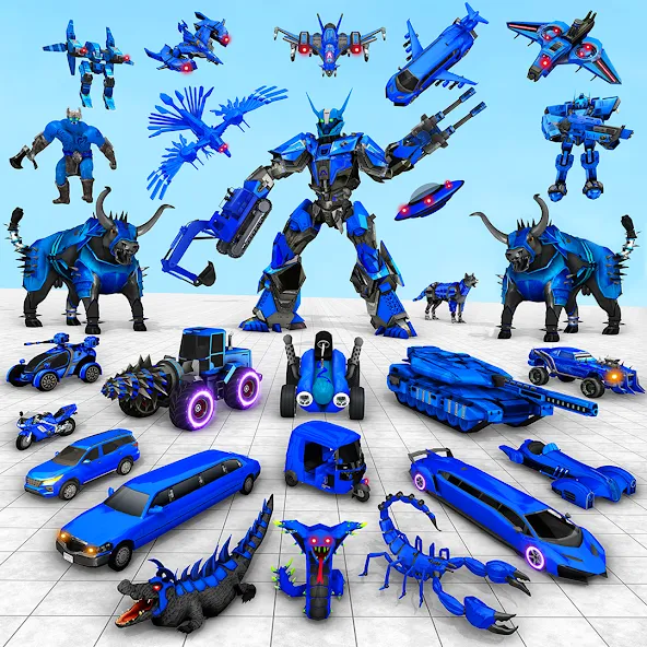Bull Robot Car Game:Robot Game — взломанная версия, Безлимитные деньги и топливо — скриншот 1 Bull Robot Car Game:Robot Game — взломанная версия, Безлимитные деньги и топливо — скриншот 1