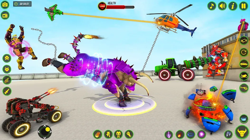 Bull Robot Car Game:Robot Game — взломанная версия, Безлимитные деньги и топливо — скриншот 4 Bull Robot Car Game:Robot Game — взломанная версия, Безлимитные деньги и топливо — скриншот 4
