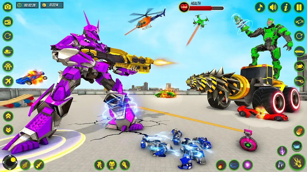 Bull Robot Car Game:Robot Game — взломанная версия, Безлимитные деньги и топливо — скриншот 5 Bull Robot Car Game:Robot Game — взломанная версия, Безлимитные деньги и топливо — скриншот 5