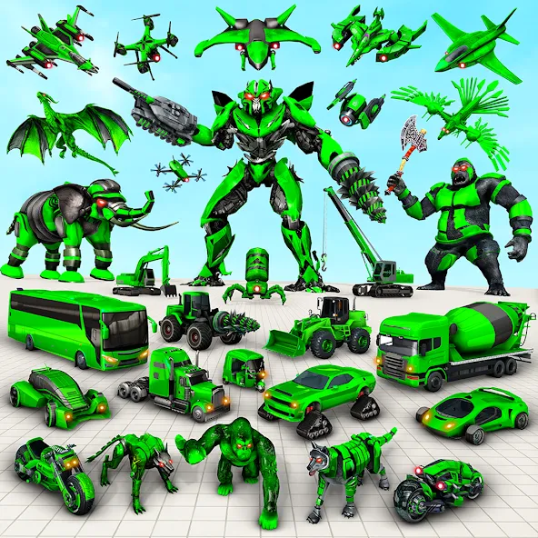 Multi Animal Robot Car Games взлом на Андроид — Разблокированы все роботы и машины — скриншот 1 Multi Animal Robot Car Games взлом на Андроид — Разблокированы все роботы и машины — скриншот 1