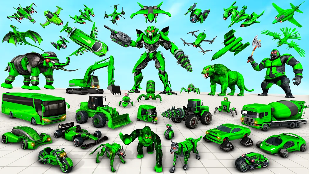 Multi Animal Robot Car Games взлом на Андроид — Разблокированы все роботы и машины — скриншот 2 Multi Animal Robot Car Games взлом на Андроид — Разблокированы все роботы и машины — скриншот 2