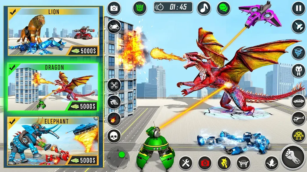Multi Animal Robot Car Games взлом на Андроид — Разблокированы все роботы и машины — скриншот 5 Multi Animal Robot Car Games взлом на Андроид — Разблокированы все роботы и машины — скриншот 5
