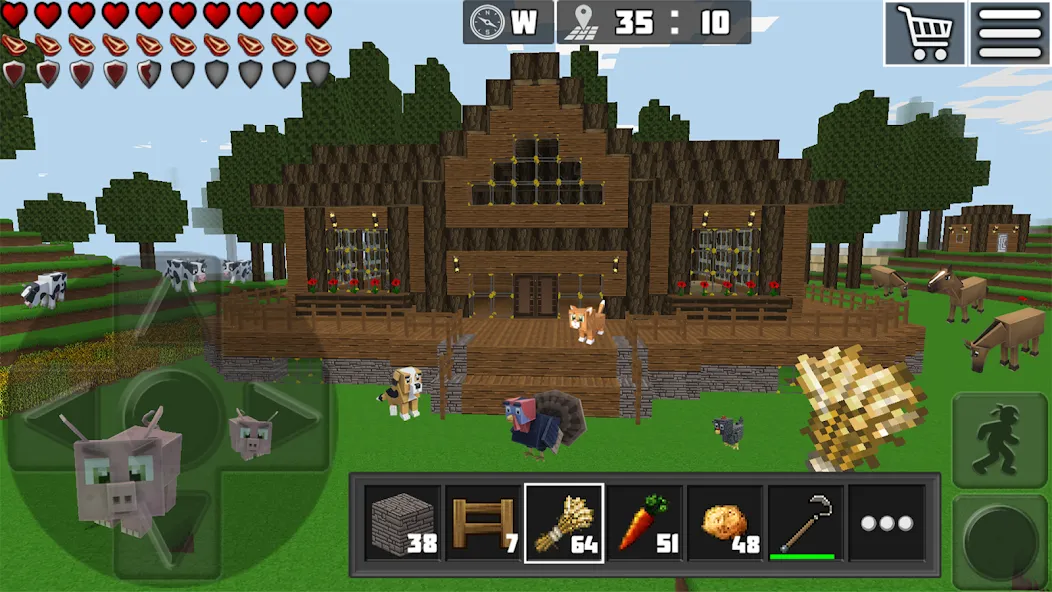 World Craft: Block Craftsman мод на Андроид: Безлимитные ресурсы и открыты все рецепты — скриншот 2 World Craft: Block Craftsman мод на Андроид: Безлимитные ресурсы и открыты все рецепты — скриншот 2