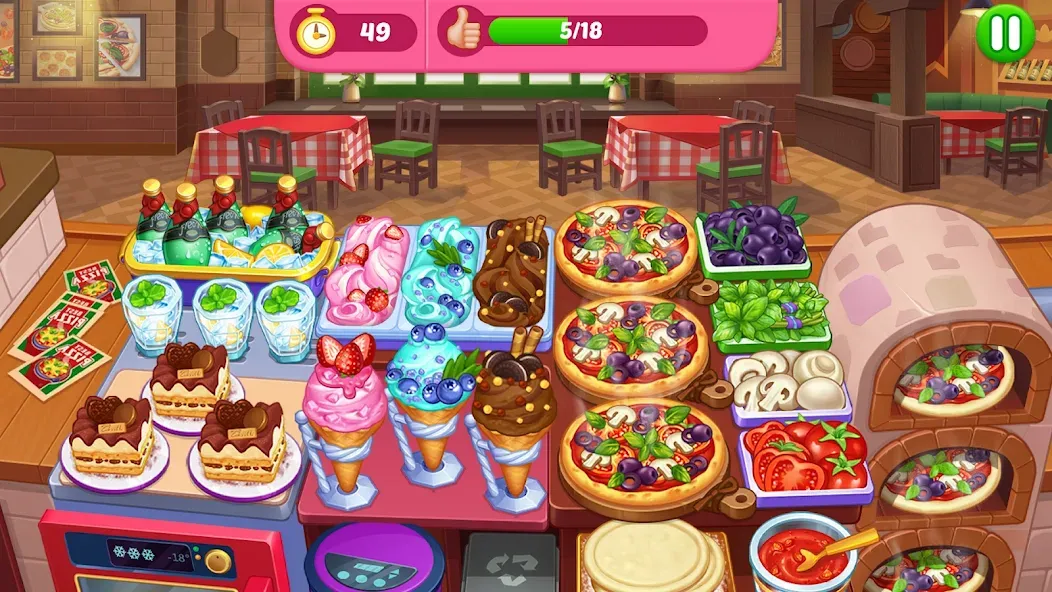 Crazy Cooking Diner: Chef Game MOD APK: Безлимитные деньги и все уровни — скриншот 2