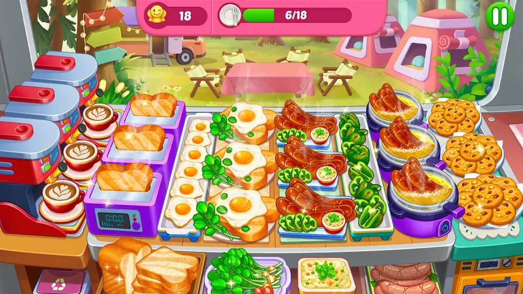 Crazy Cooking Diner: Chef Game MOD APK: Безлимитные деньги и все уровни — скриншот 3