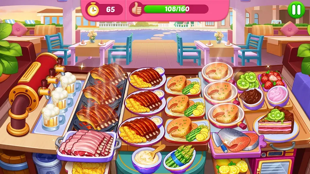 Crazy Cooking Diner: Chef Game MOD APK: Безлимитные деньги и все уровни — скриншот 4