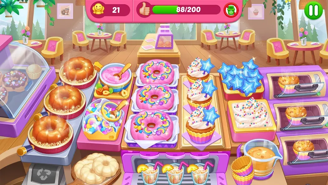 Crazy Cooking Diner: Chef Game MOD APK: Безлимитные деньги и все уровни — скриншот 5