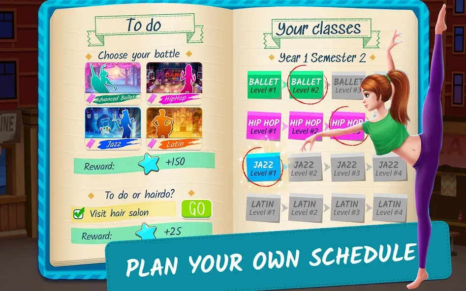 Dance School Stories — Безлимитные деньги и энергия, скачать мод APK — скриншот 4 Dance School Stories — Безлимитные деньги и энергия, скачать мод APK — скриншот 4