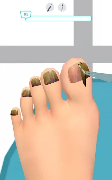 Foot Clinic - ASMR Feet Care на телефон — скачать мод: Безлимитные деньги и открыты все уровни — скриншот 3