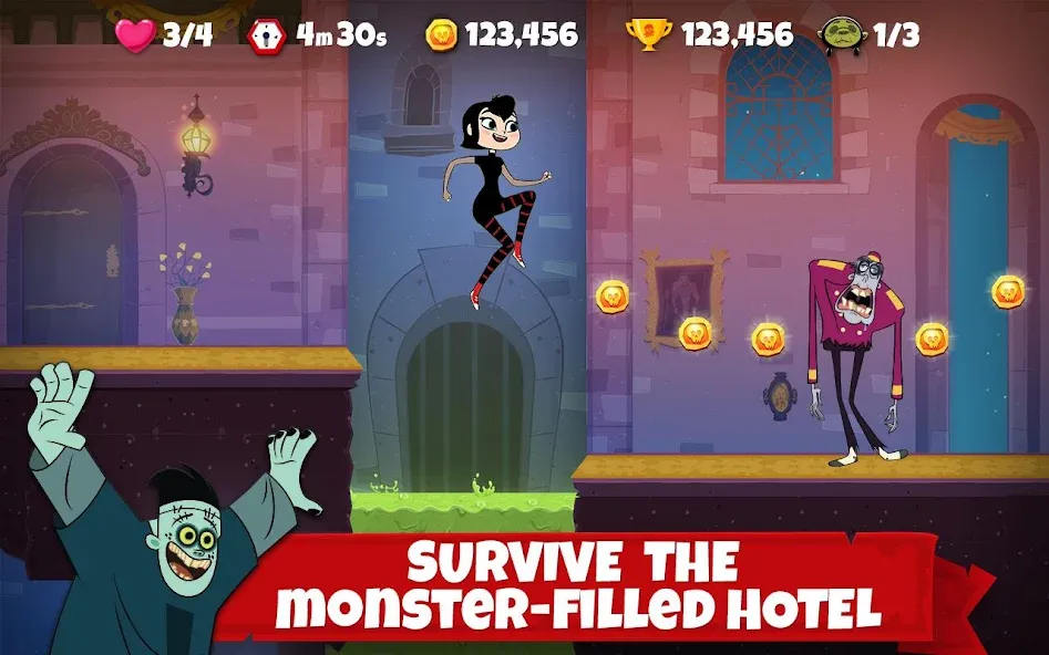 Скачать взлом Hotel Transylvania Adventures — Безлимитные монеты и все уровни открыты — скриншот 1 Скачать взлом Hotel Transylvania Adventures — Безлимитные монеты и все уровни открыты — скриншот 1