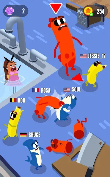 Sausage Wars.io взломанный APK — Без рекламы и все скины — скриншот 1 Sausage Wars.io взломанный APK — Без рекламы и все скины — скриншот 1