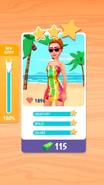 Tie Dye MOD APK: Безлимитные деньги и все уровни — скриншот 5 Tie Dye MOD APK: Безлимитные деньги и все уровни — скриншот 5