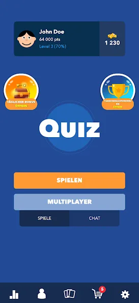 Скачать Super Quiz - Wissens Deutsch последней версии — Безлимитные подсказки и открыты все вопросы — скриншот 1