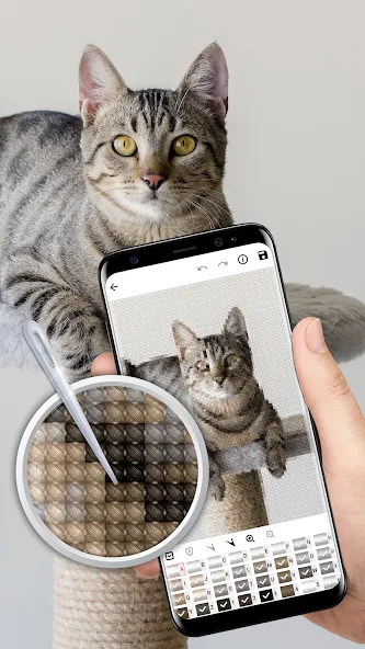 Cross Stitch Joy MOD APK: Без рекламы и все узоры открыты — скриншот 3 Cross Stitch Joy MOD APK: Без рекламы и все узоры открыты — скриншот 3