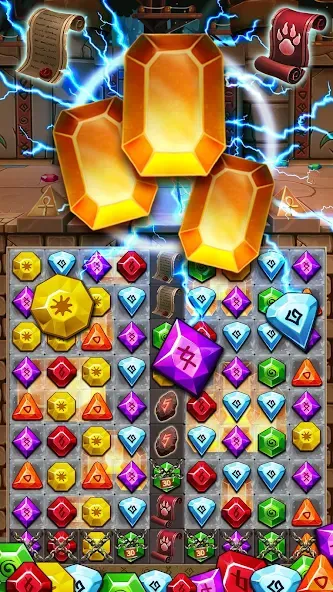 Jewel Ancient 2: lost gems мод на Андроид: Безлимитные подсказки и жизни — скриншот 2 Jewel Ancient 2: lost gems мод на Андроид: Безлимитные подсказки и жизни — скриншот 2