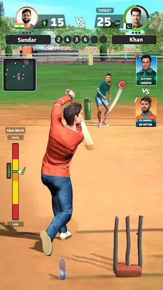 Cricket Gangsta™ Cricket Games бесплатно на Андроид — мод: Безлимитные деньги и все команды открыты — скриншот 1