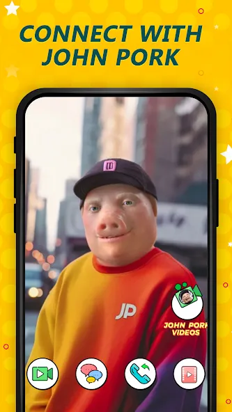 John Pork In Video Call взломанный APK — Бесконечные звонки без ограничений — скриншот 1 John Pork In Video Call взломанный APK — Бесконечные звонки без ограничений — скриншот 1