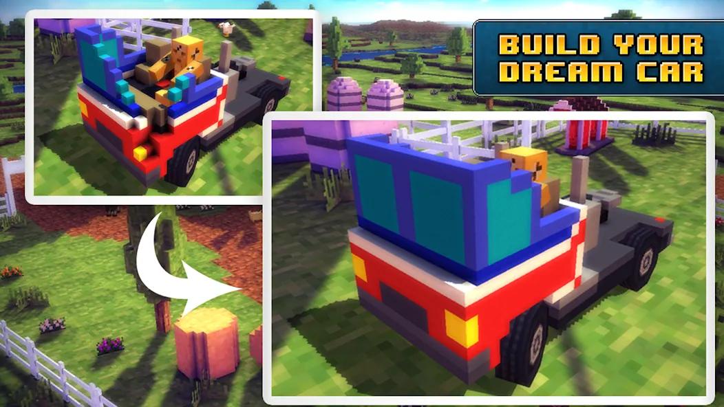 Скачать Blocky Roads бесплатно — Безлимитные деньги и топливо — скриншот 2