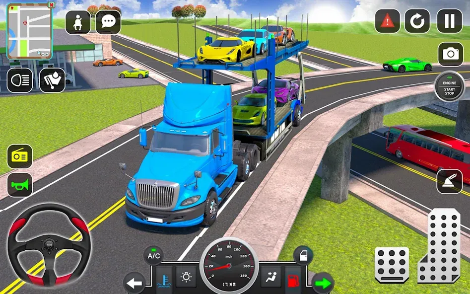 Trailer Truck Car Transport 3D — последняя версия с модом (Безлимитные деньги и всё открыто) — скриншот 2 Trailer Truck Car Transport 3D — последняя версия с модом (Безлимитные деньги и всё открыто) — скриншот 2