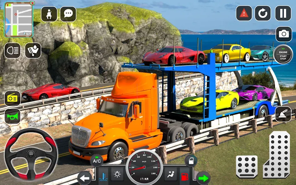 Trailer Truck Car Transport 3D — последняя версия с модом (Безлимитные деньги и всё открыто) — скриншот 4 Trailer Truck Car Transport 3D — последняя версия с модом (Безлимитные деньги и всё открыто) — скриншот 4