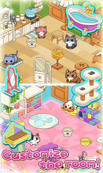 Скачать мод Cat Room - Cute Cat Games — Милые котики и новые комнаты — скриншот 4 Скачать мод Cat Room - Cute Cat Games — Милые котики и новые комнаты — скриншот 4